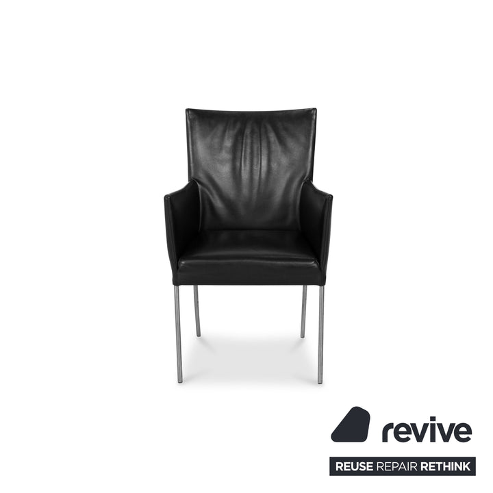 Set of 8 bert plantagie ARC-E leather chair black dining room