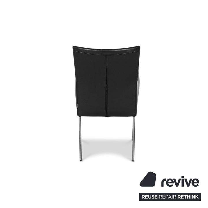 Set of 8 bert plantagie ARC-E leather chair black dining room
