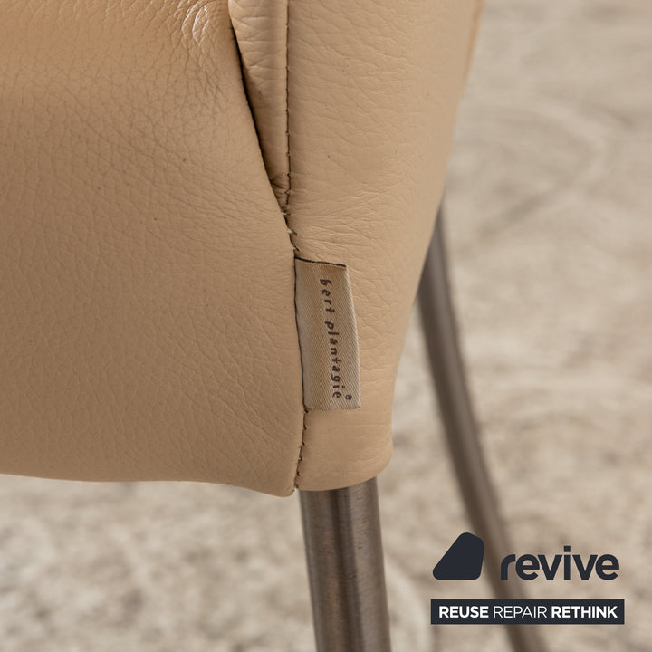 8er Garnitur bert plantagie Jeanne Flex Leder Stuhl Beige Esszimmer