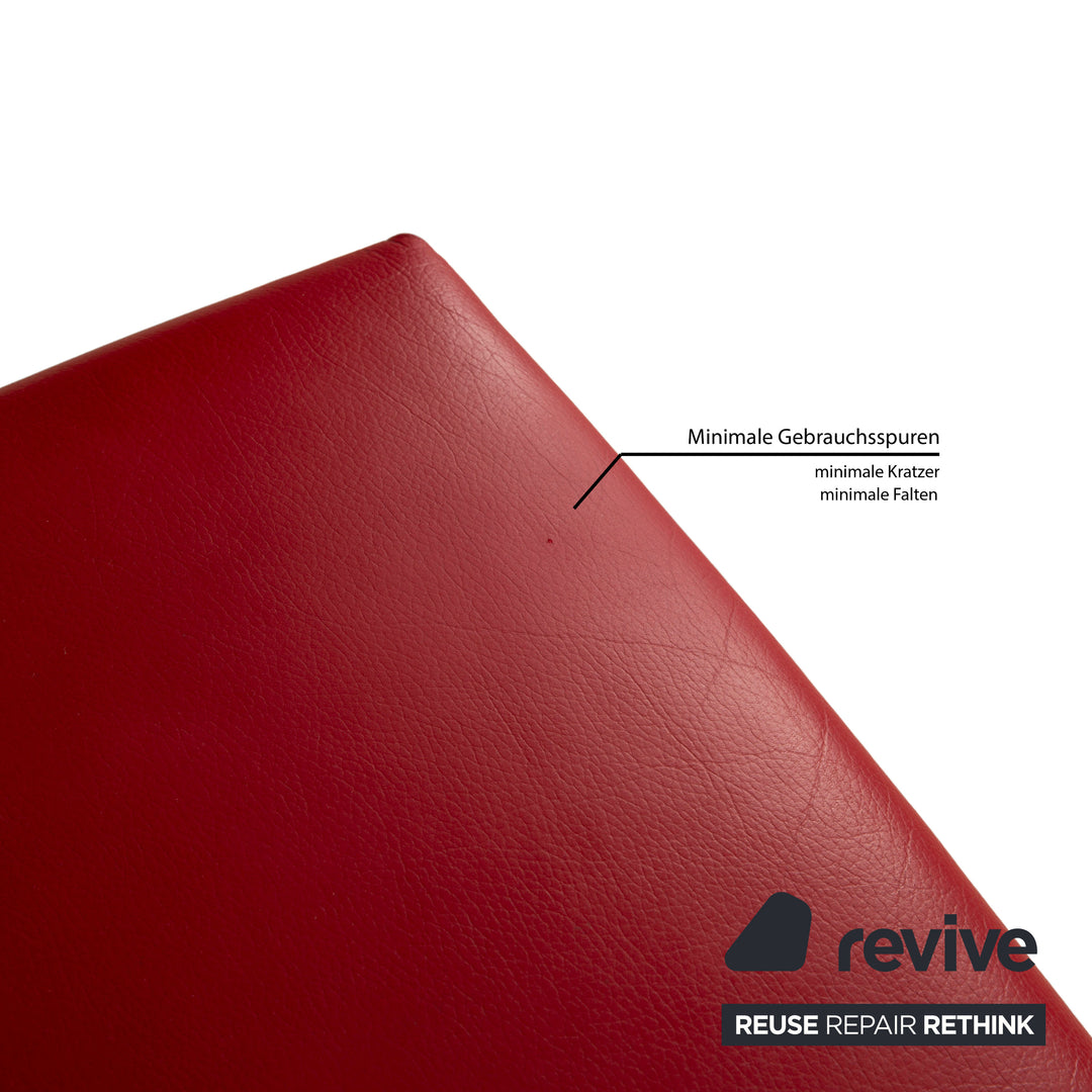 8er Garnitur bert plantagie Jeanne Flex Leder Stuhl Rot Esszimmer