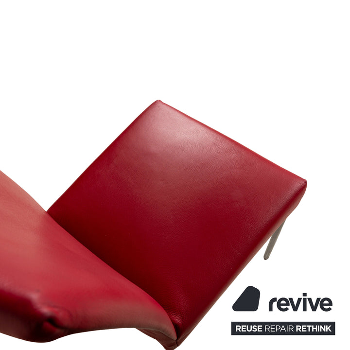Set of 8 bert plantagie leather chairs red dining room