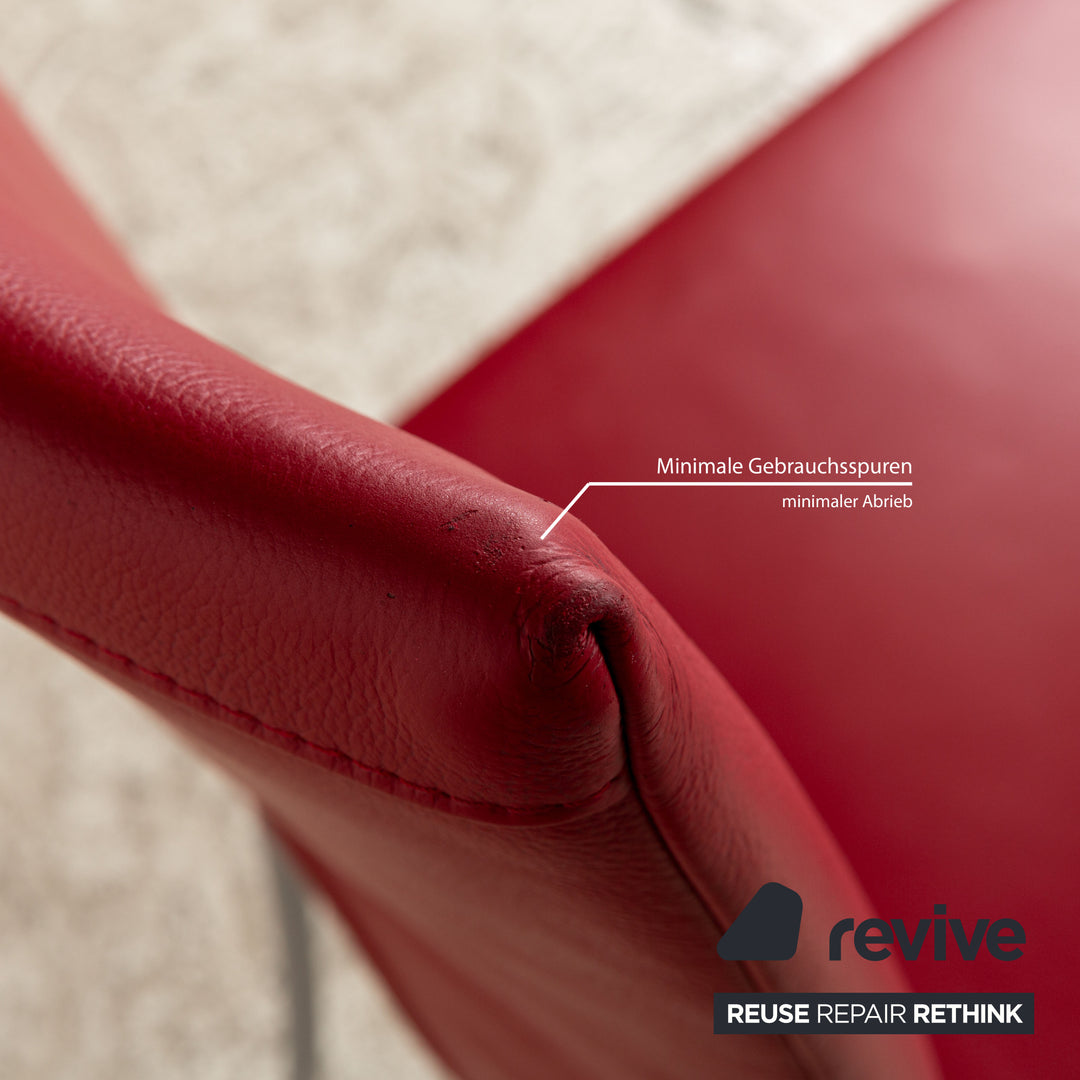 8er Garnitur bert plantagie Jeanne Flex Leder Stuhl Rot Esszimmer