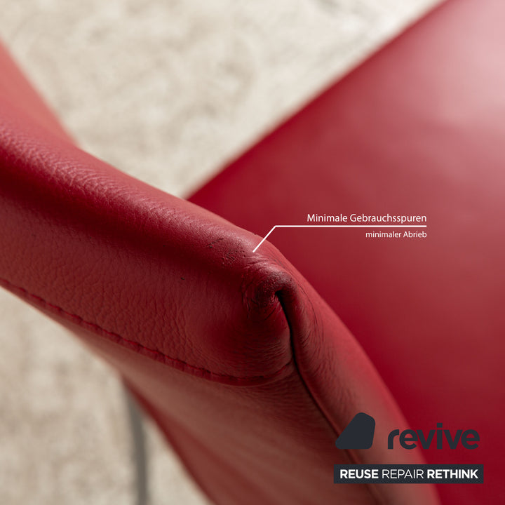 8er Garnitur bert plantagie Jeanne Flex Leder Stuhl Rot Esszimmer