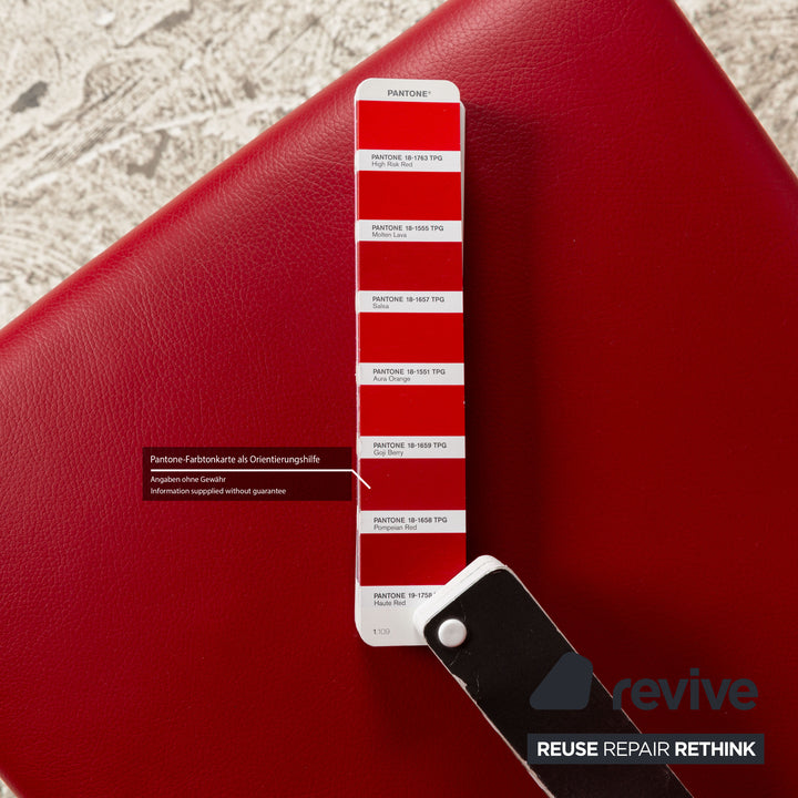 8er Garnitur bert plantagie Jeanne Flex Leder Stuhl Rot Esszimmer