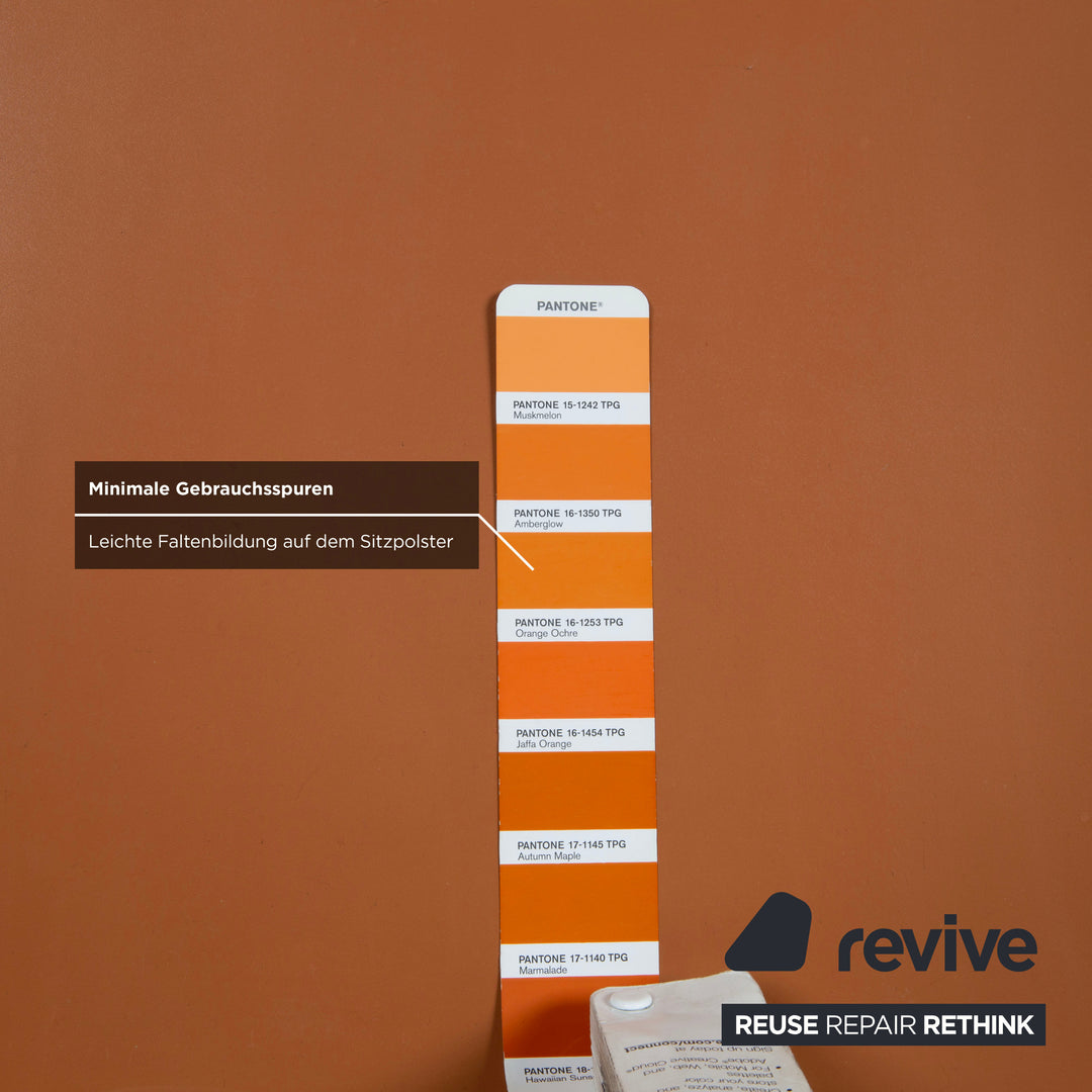 Ensemble de 8 chaises Calligaris en cuir marron pour salle à manger