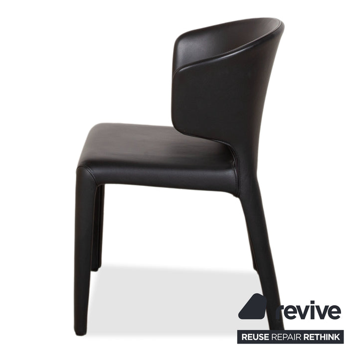 8er Garnitur Cassina Hola Leder Stuhl Schwarz Esszimmer