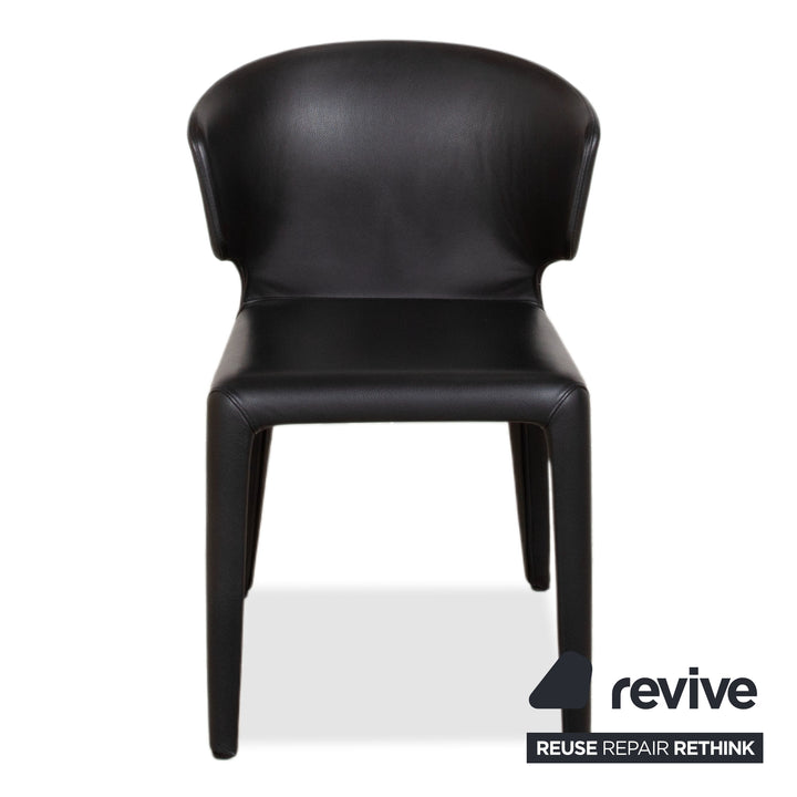 8er Garnitur Cassina Hola Leder Stuhl Schwarz Esszimmer
