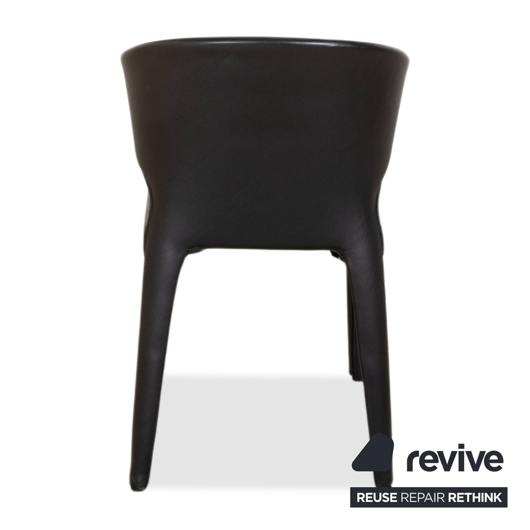 8er Garnitur Cassina Hola Leder Stuhl Schwarz Esszimmer