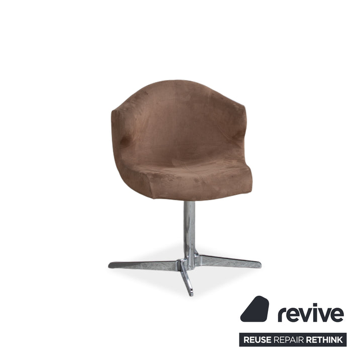8er Garnitur ligne roset Alster Stoff Stuhl Drehfunktion Braun Esszimmer