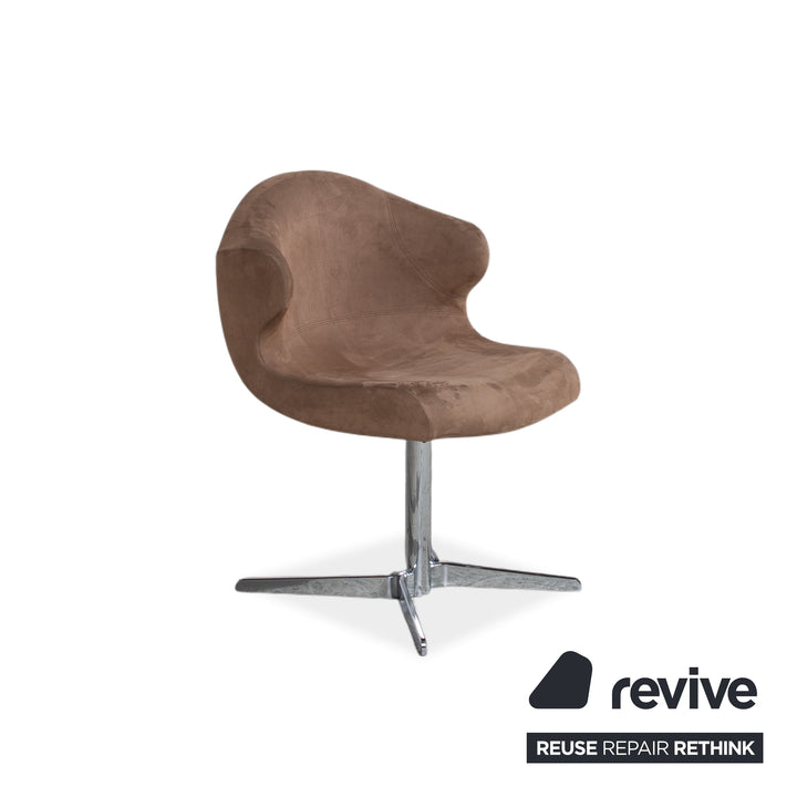 8er Garnitur ligne roset Alster Stoff Stuhl Drehfunktion Braun Esszimmer