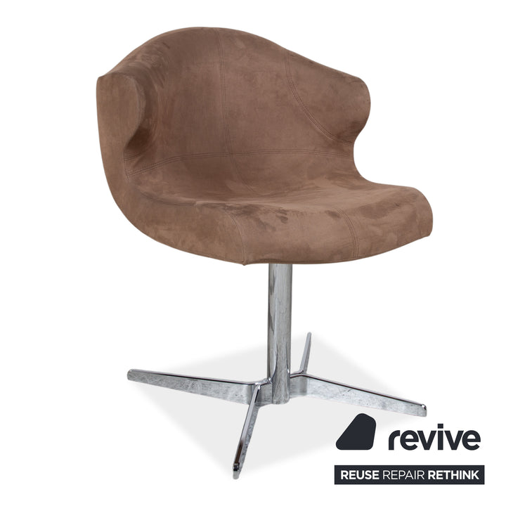 8er Garnitur ligne roset Alster Stoff Stuhl Drehfunktion Braun Esszimmer