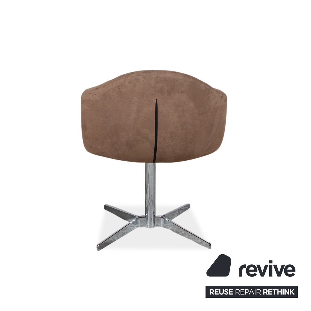 8er Garnitur ligne roset Alster Stoff Stuhl Drehfunktion Braun Esszimmer