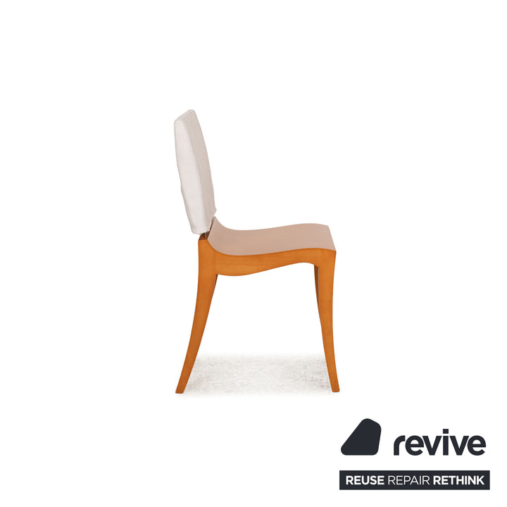 Set of 8 Ligne Roset Finn Wooden Chairs Brown