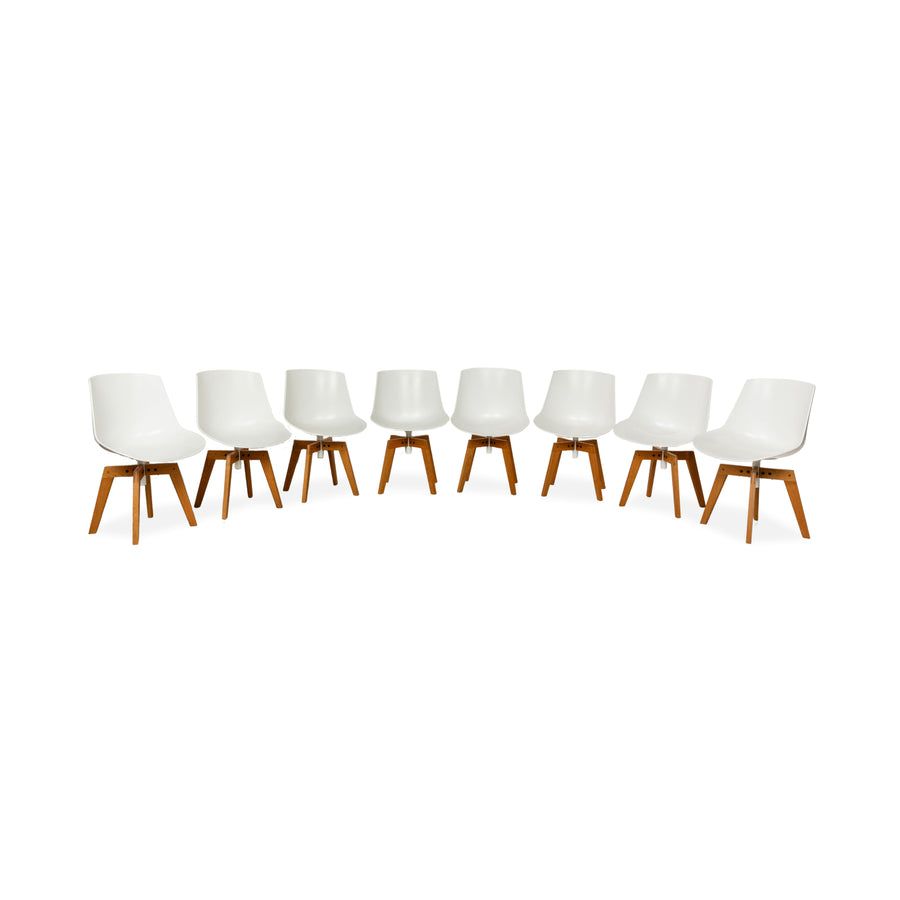 Set of 8 MDF Italia Flow Chair Plastic Chair White