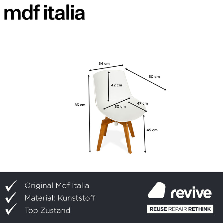Set of 8 MDF Italia Flow Chair Plastic Chair White