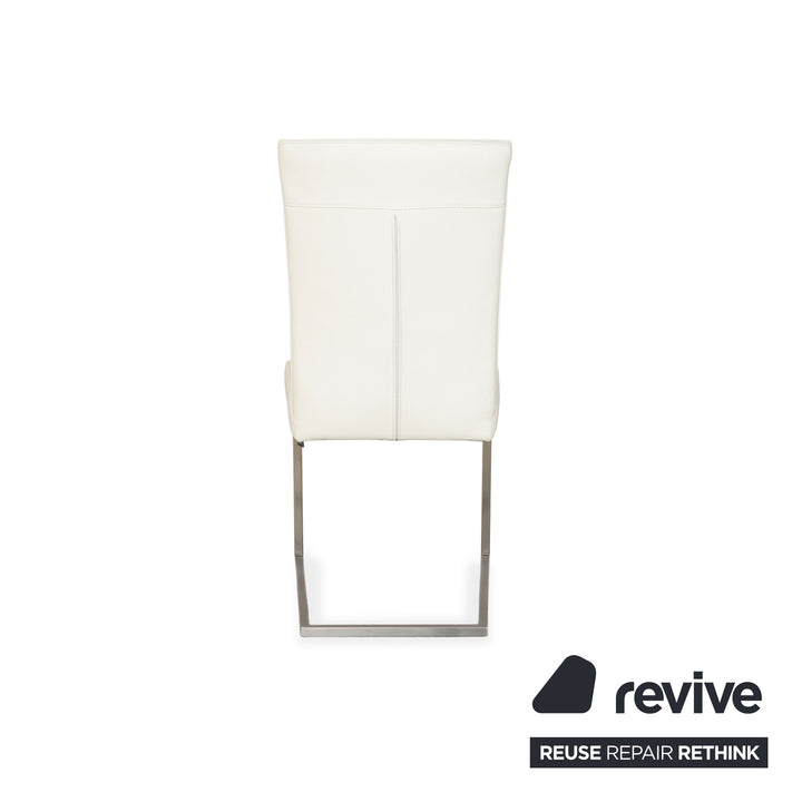 Ensemble de 8 pièces, fauteuil en cuir crème Musterring