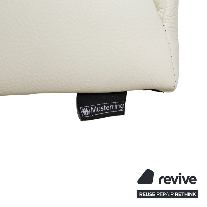 8-piece set Musterring leather chair cream