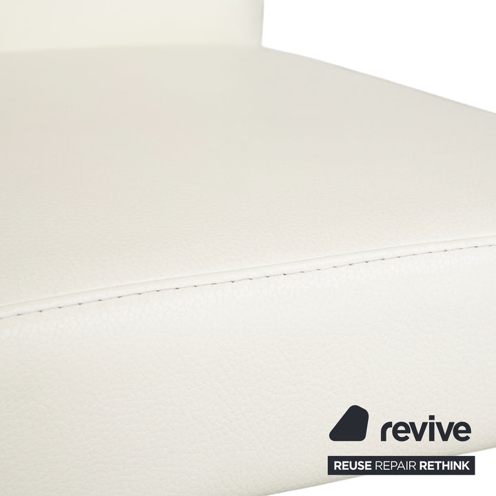 Ensemble de 8 pièces, fauteuil en cuir crème Musterring