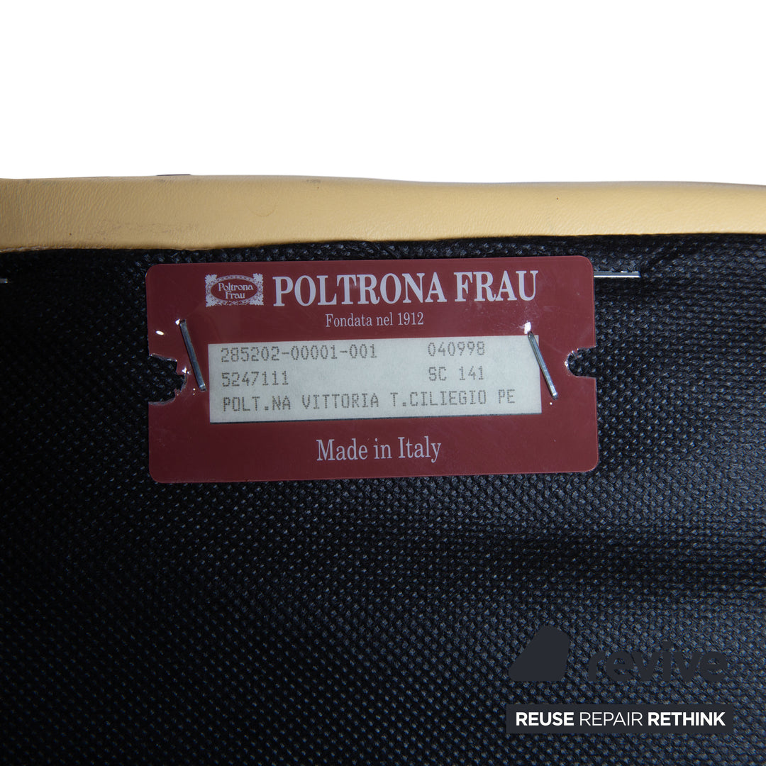 8er Garnitur Poltrona Frau Vittoria Leder Gelb