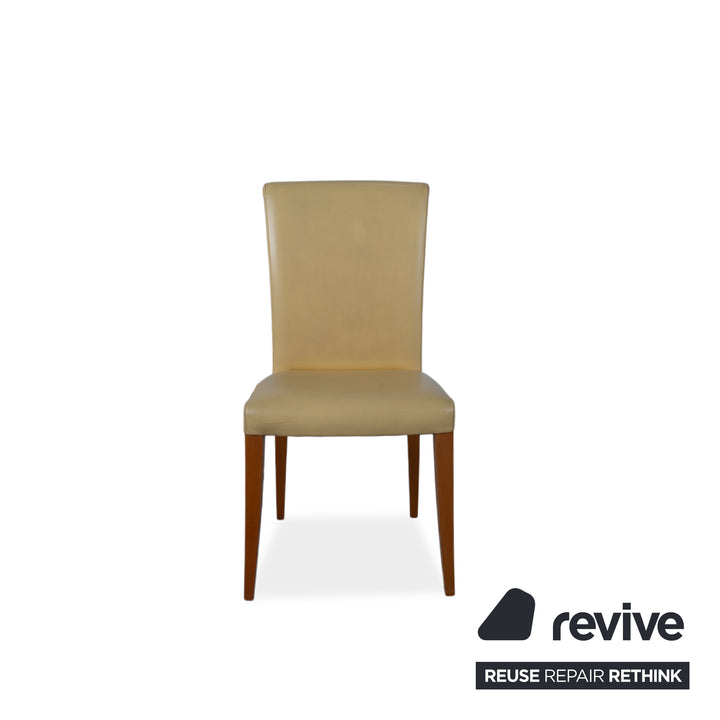 8er Garnitur Poltrona Frau Vittoria Leder Gelb