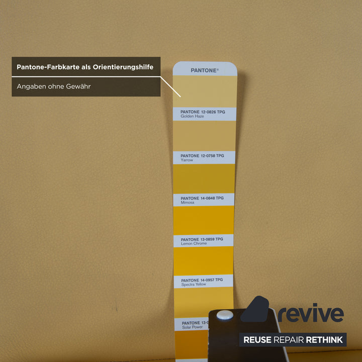 Ensemble en cuir Poltrona Vittoria pour femme, jaune