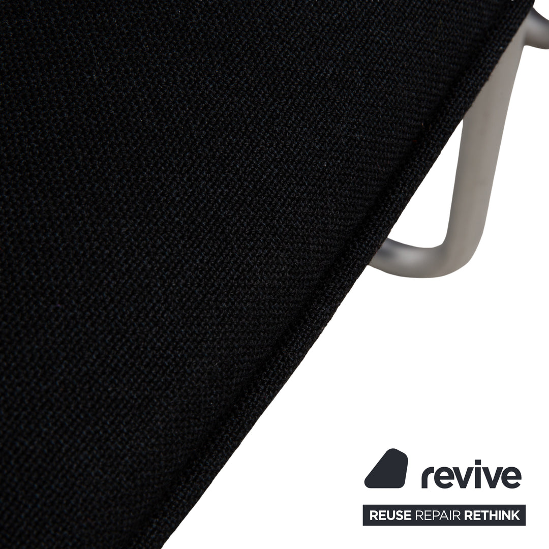 8er Garnitur Thonet S74 Stoff Stuhl Silber Garnitur Freischwinger Schwarz