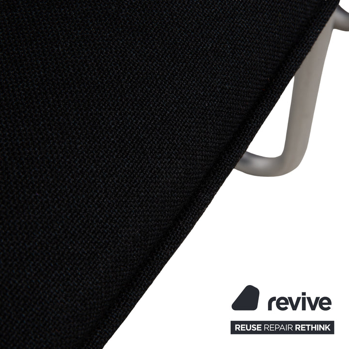 8er Garnitur Thonet S74 Stoff Stuhl Silber Garnitur Freischwinger Schwarz