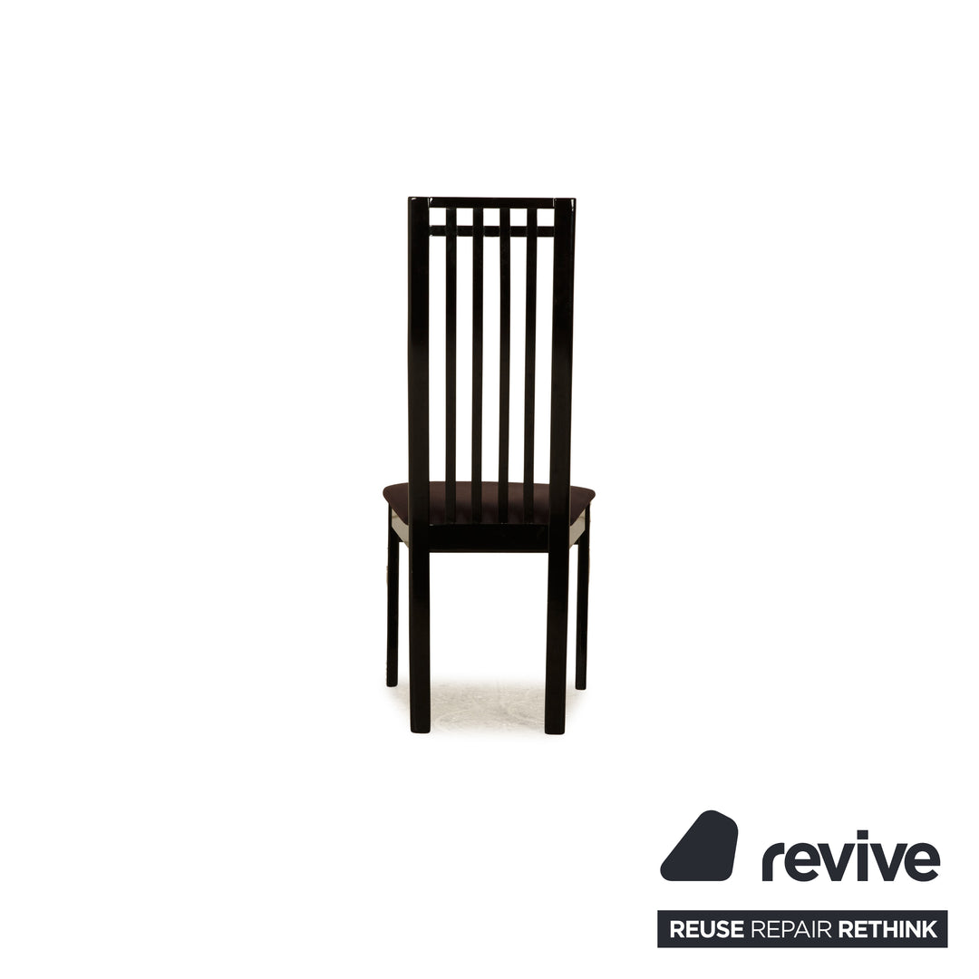 Set of 8 Tonon wooden chairs black