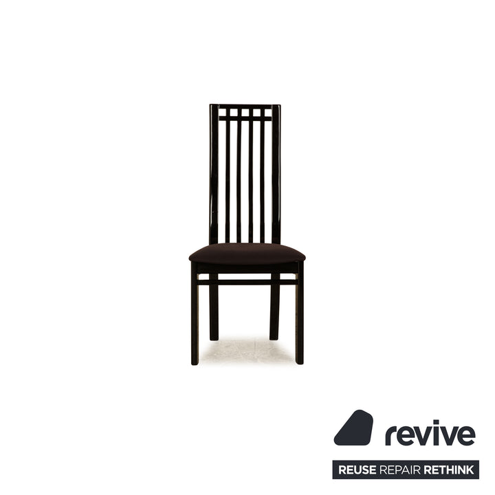 Set of 8 Tonon wooden chairs black