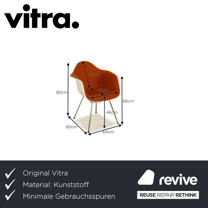 8er Garnitur Vitra Eames Plastic Armchair Kunststoff Orange