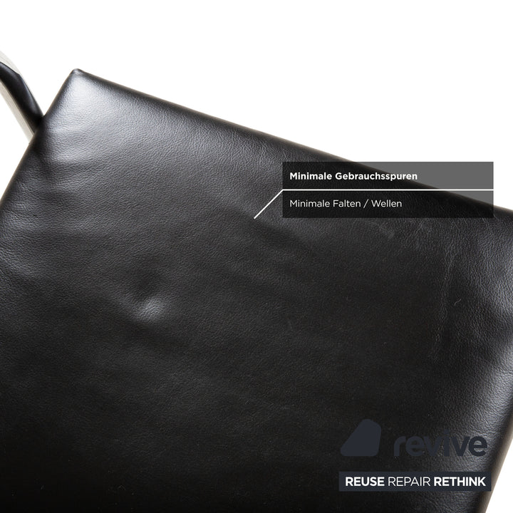8er Garnitur Vitra Visasoft Leder Stuhl Schwarz Office Freischwinger