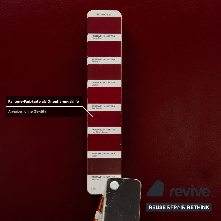6er Garnitur Walter Knoll Jason Leder Stuhl Rot Freischwinger