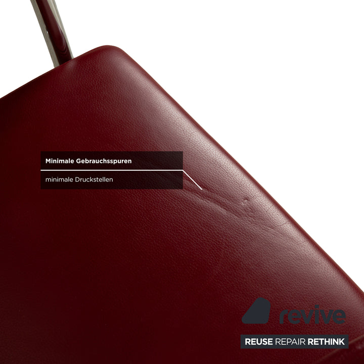 8er Garnitur Walter Knoll Jason Leder Stuhl Rot Freischwinger
