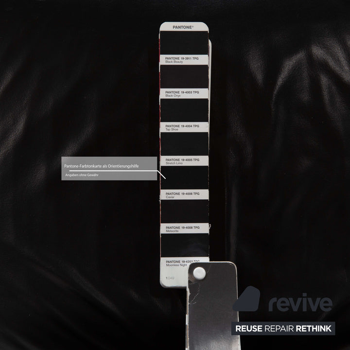 8-delige set Walter Knoll Liz 1300 lederen stoel zwart