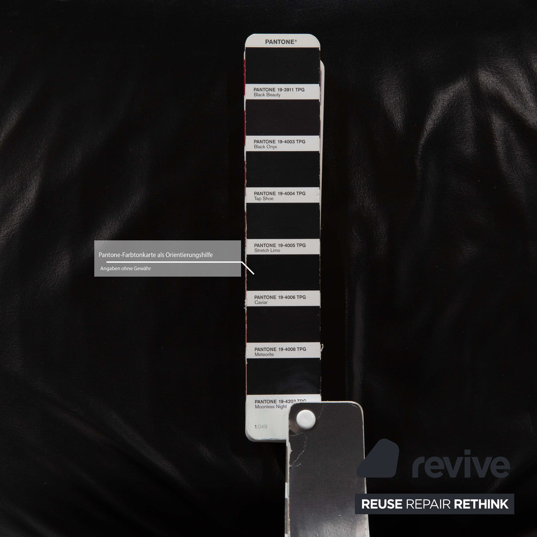 Set of 8 Walter Knoll Liz 1300 Leather Chair Black