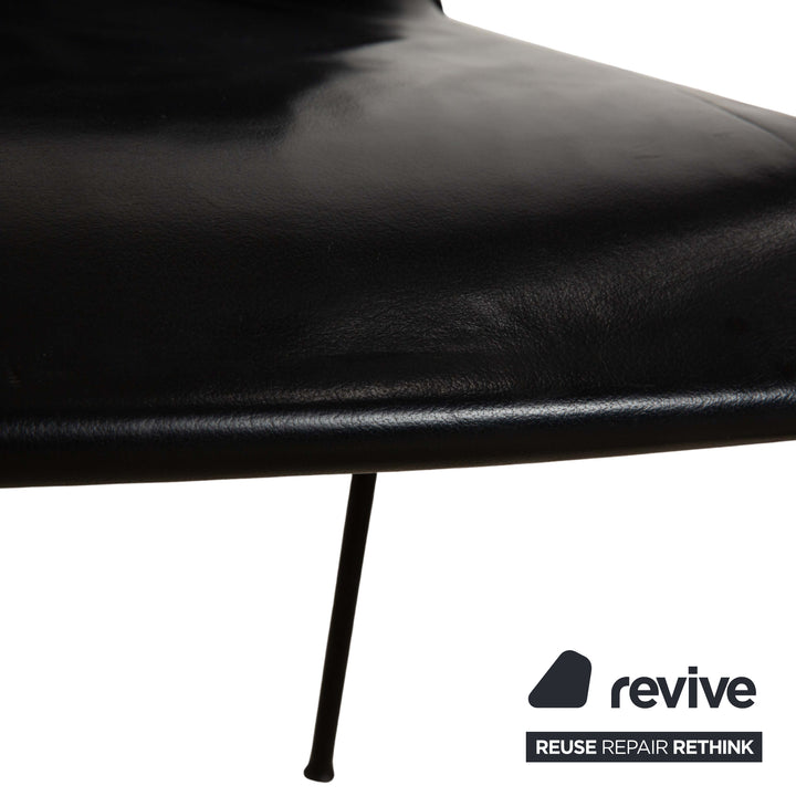 Set of 8 Walter Knoll Liz 1300 Leather Chair Black