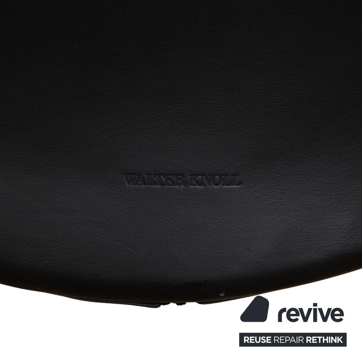 8-delige set Walter Knoll Liz 1300 lederen stoel zwart