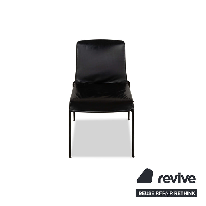 Set of 8 Walter Knoll Liz 1300 Leather Chair Black