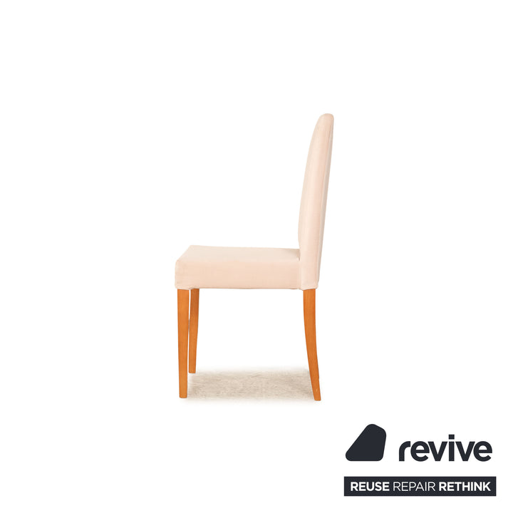 Lot de 8 chaises Who's Perfect en tissu beige salle à manger
