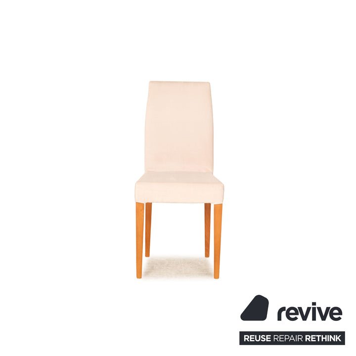 Lot de 8 chaises Who's Perfect en tissu beige salle à manger
