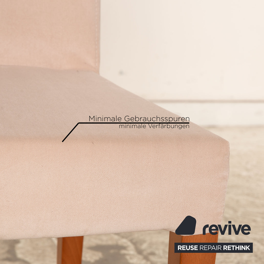 Lot de 8 chaises Who's Perfect en tissu beige salle à manger