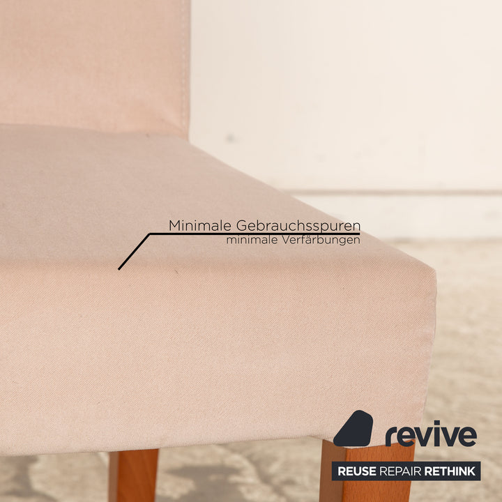 Lot de 8 chaises Who's Perfect en tissu beige salle à manger