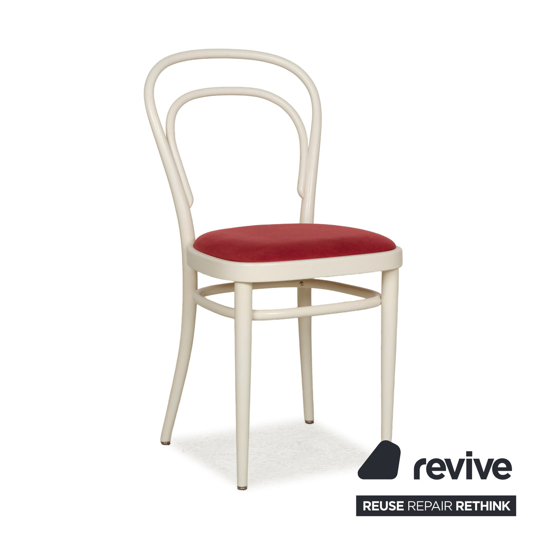Set of 8 chairs Thonet 214 P chair wood red white dining chairs