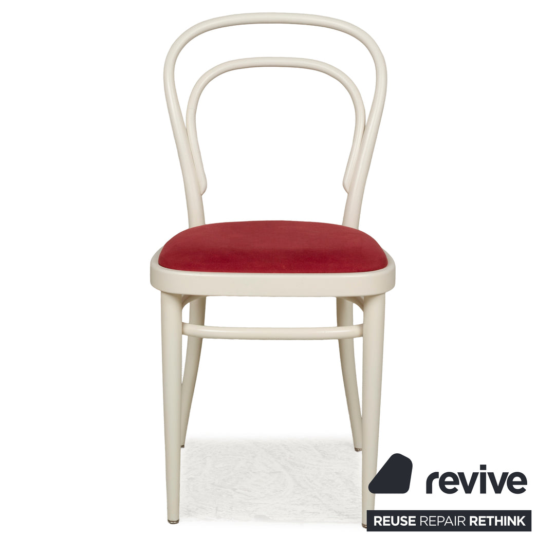Set of 8 chairs Thonet 214 P chair wood red white dining chairs