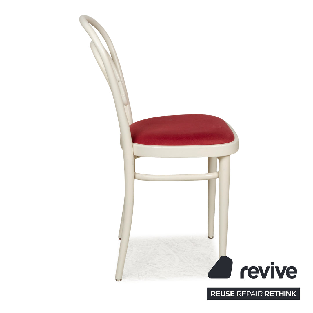 Set of 8 chairs Thonet 214 P chair wood red white dining chairs