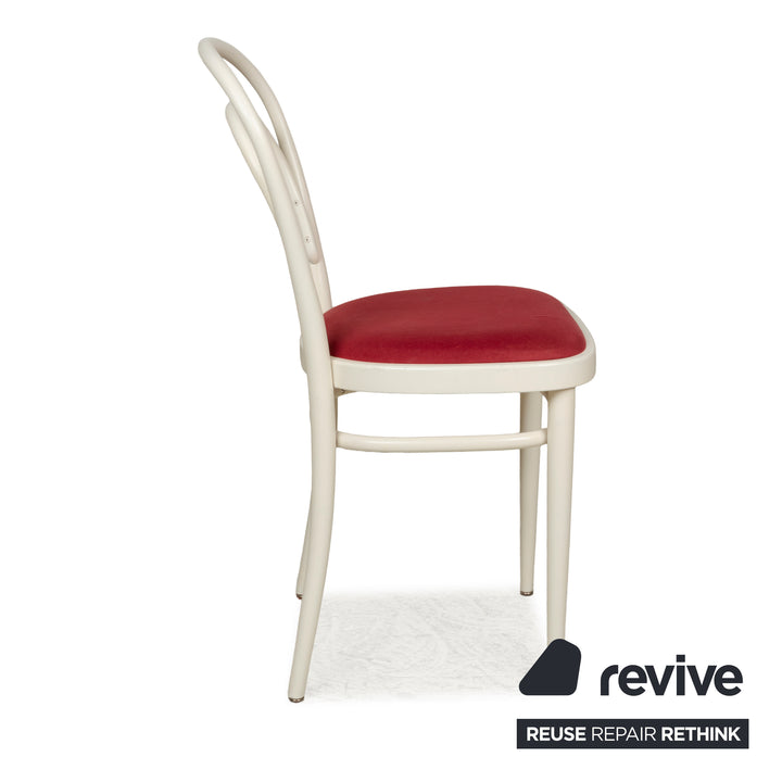 Set of 8 chairs Thonet 214 P chair wood red white dining chairs