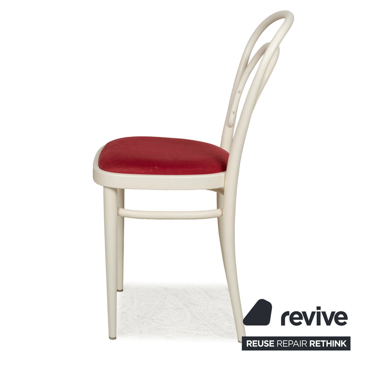 Set of 8 chairs Thonet 214 P chair wood red white dining chairs
