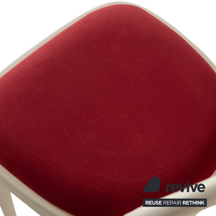 Set of 8 chairs Thonet 214 P chair wood red white dining chairs