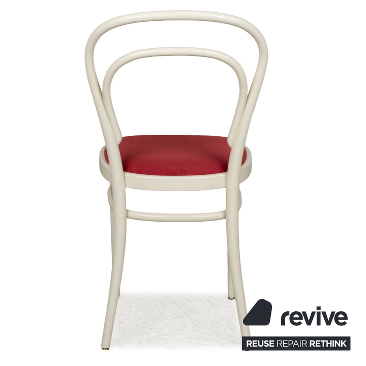 Set of 8 chairs Thonet 214 P chair wood red white dining chairs