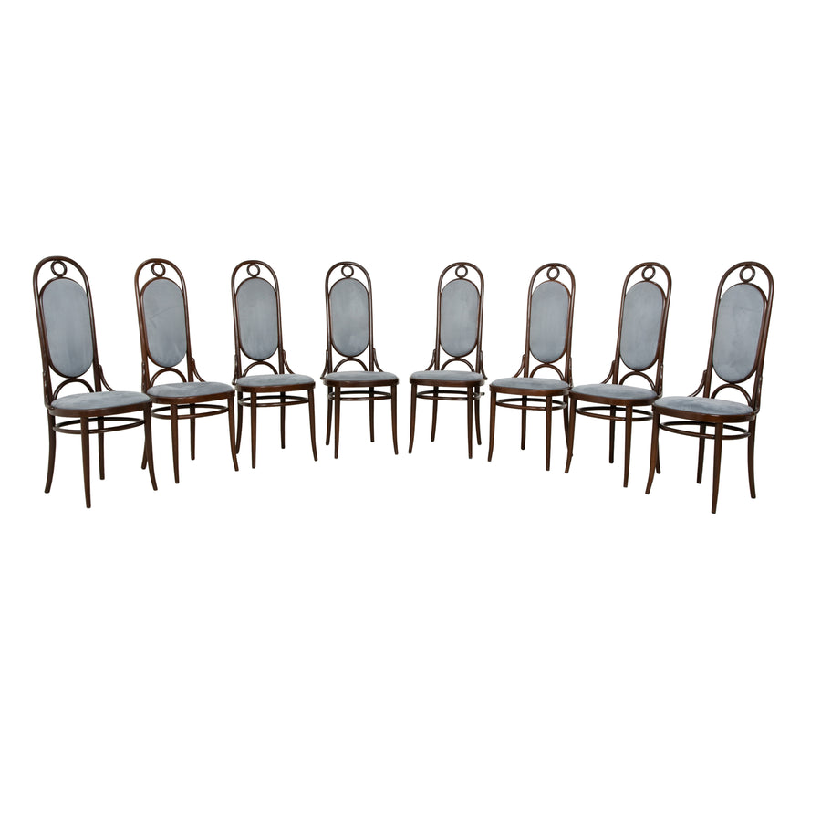 8er Stuhl Garnitur Thonet Holz Stuhl Braun Esszimmer